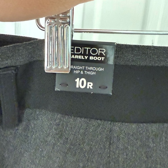 NWT Express Editor Barely Boot Charcoal Gray & Black Pants Size 10 - Picture 3 of 8